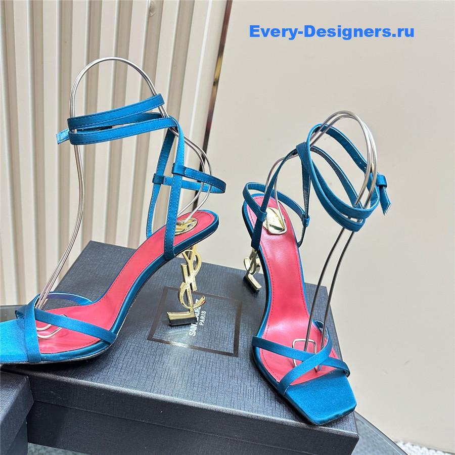 Sa1nt Lau*nt opyum logo heel sandals