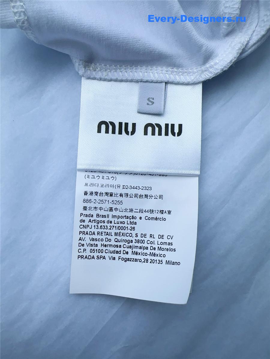 Miu Miu Crystal-Embellished Cotton T-shirt