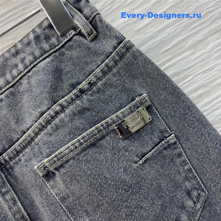 F**di logo print jeans