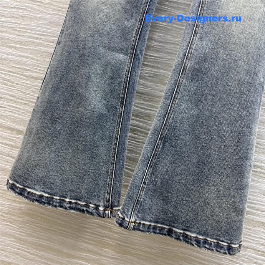 L0ew* blue high-waisted flared-leg jeans