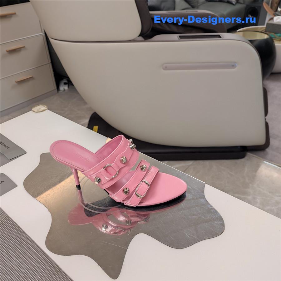 Ba1en*iaga 85mm mule sandals pink