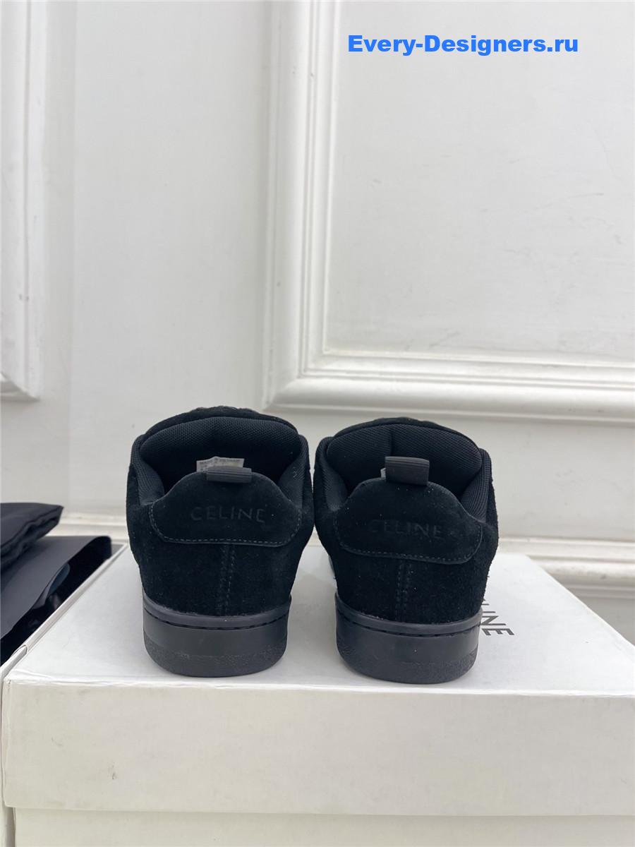 Ce1i*e huntington low lace-up sneaker in black suede