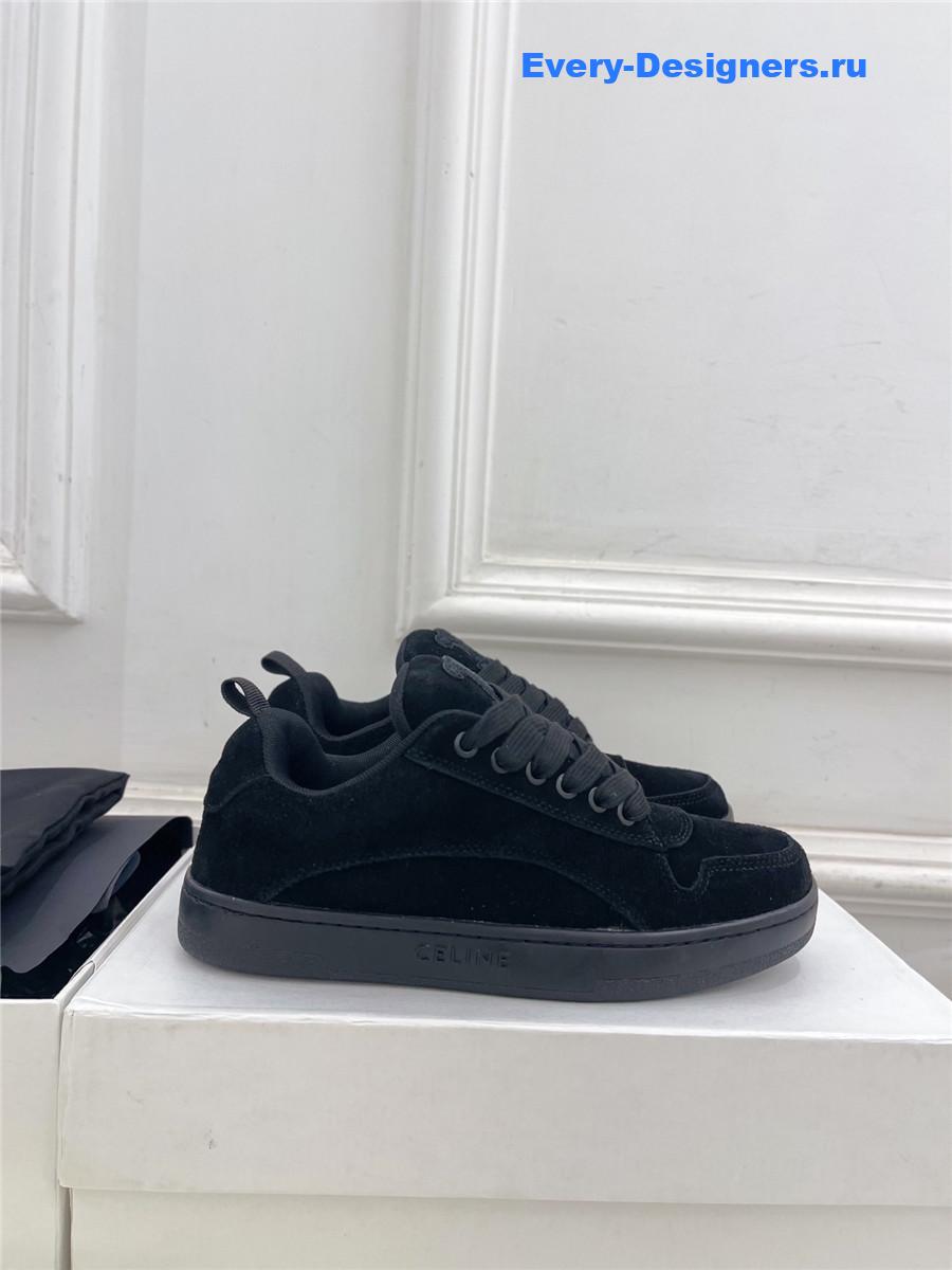 Ce1i*e huntington low lace-up sneaker in black suede