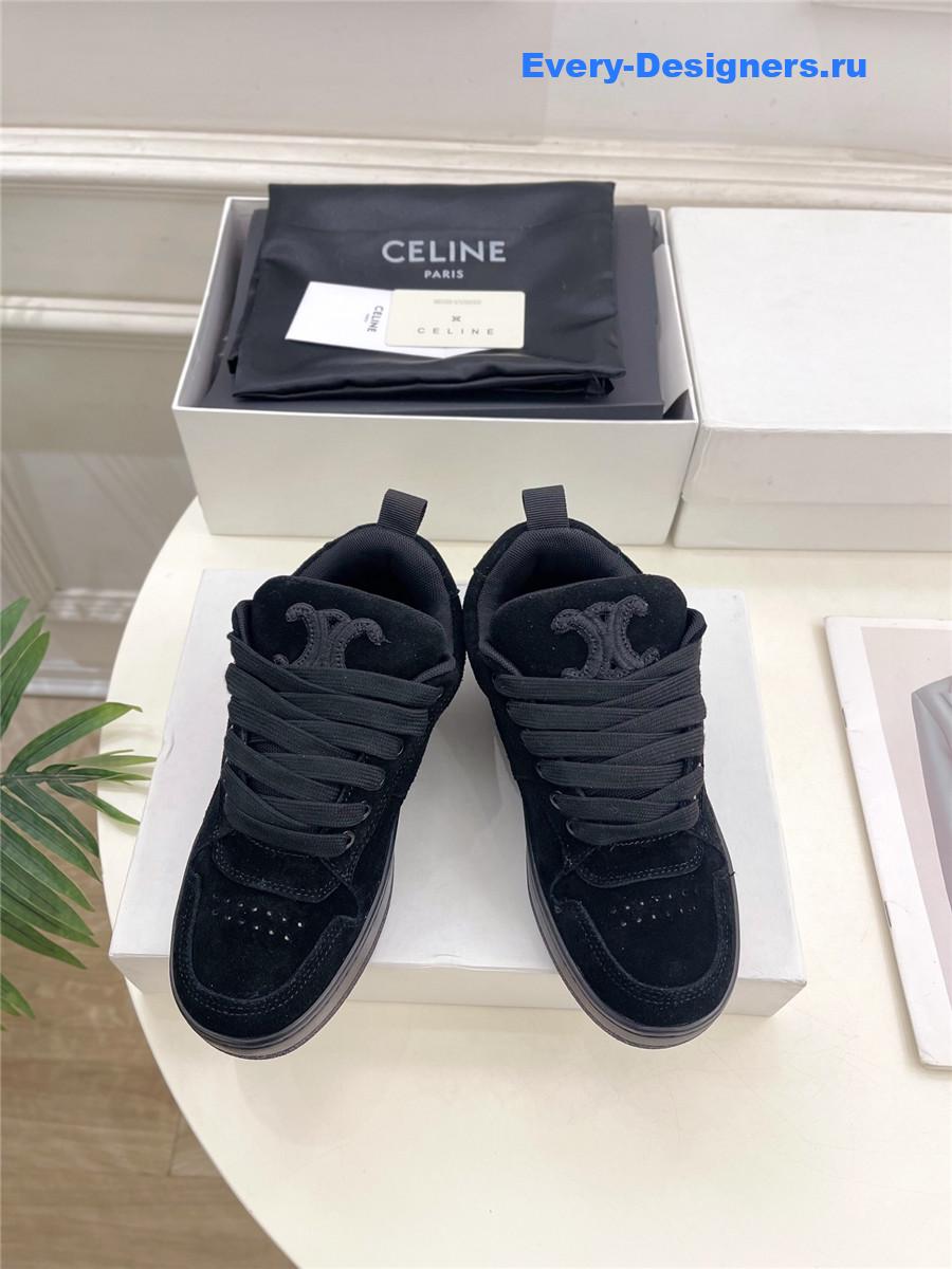 Ce1i*e huntington low lace-up sneaker in black suede