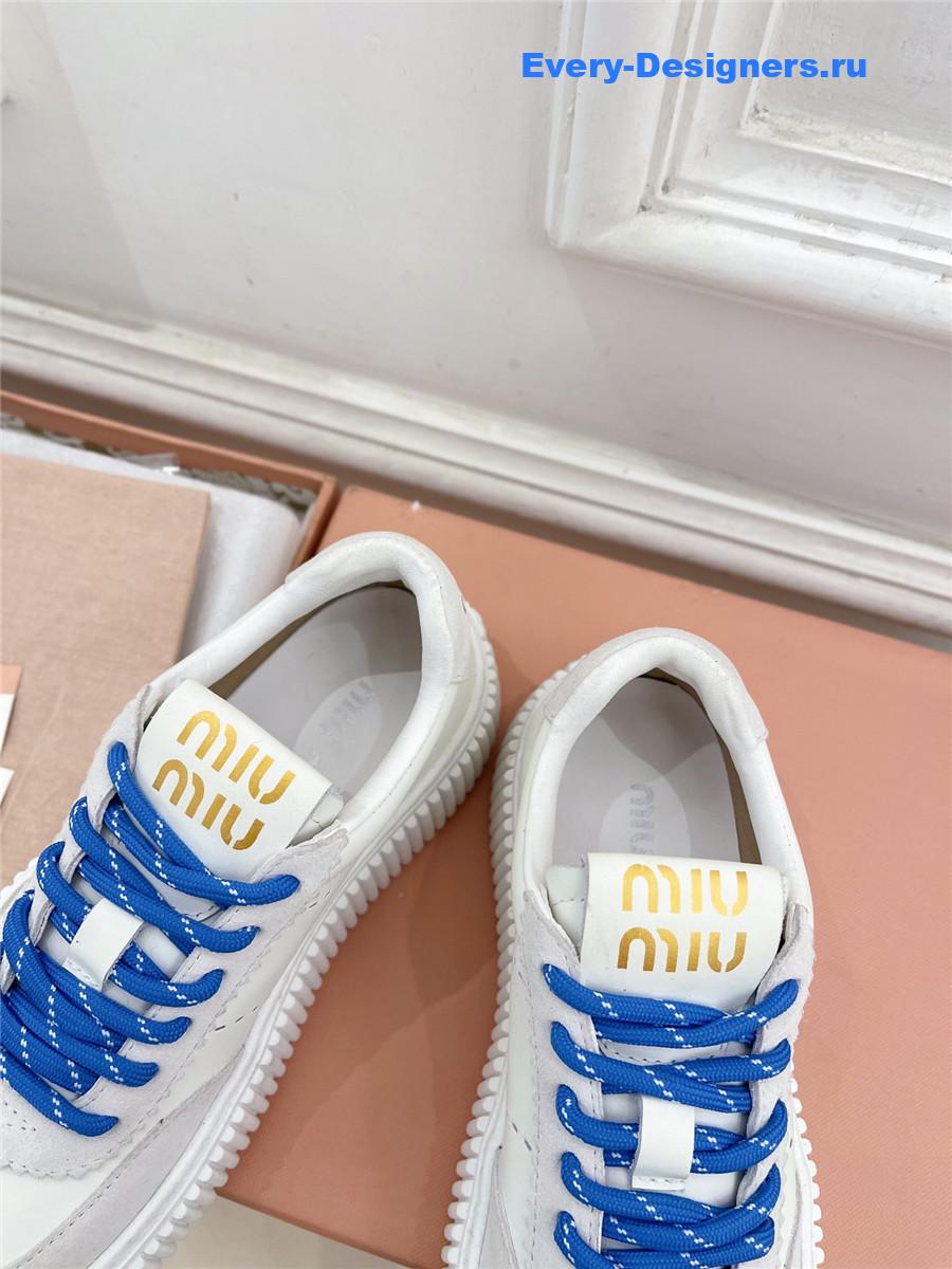 Miu Miu Lace-Up Low Top Platform Sneakers