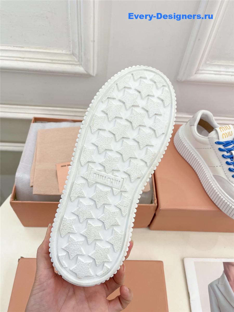 Miu Miu Lace-Up Low Top Platform Sneakers