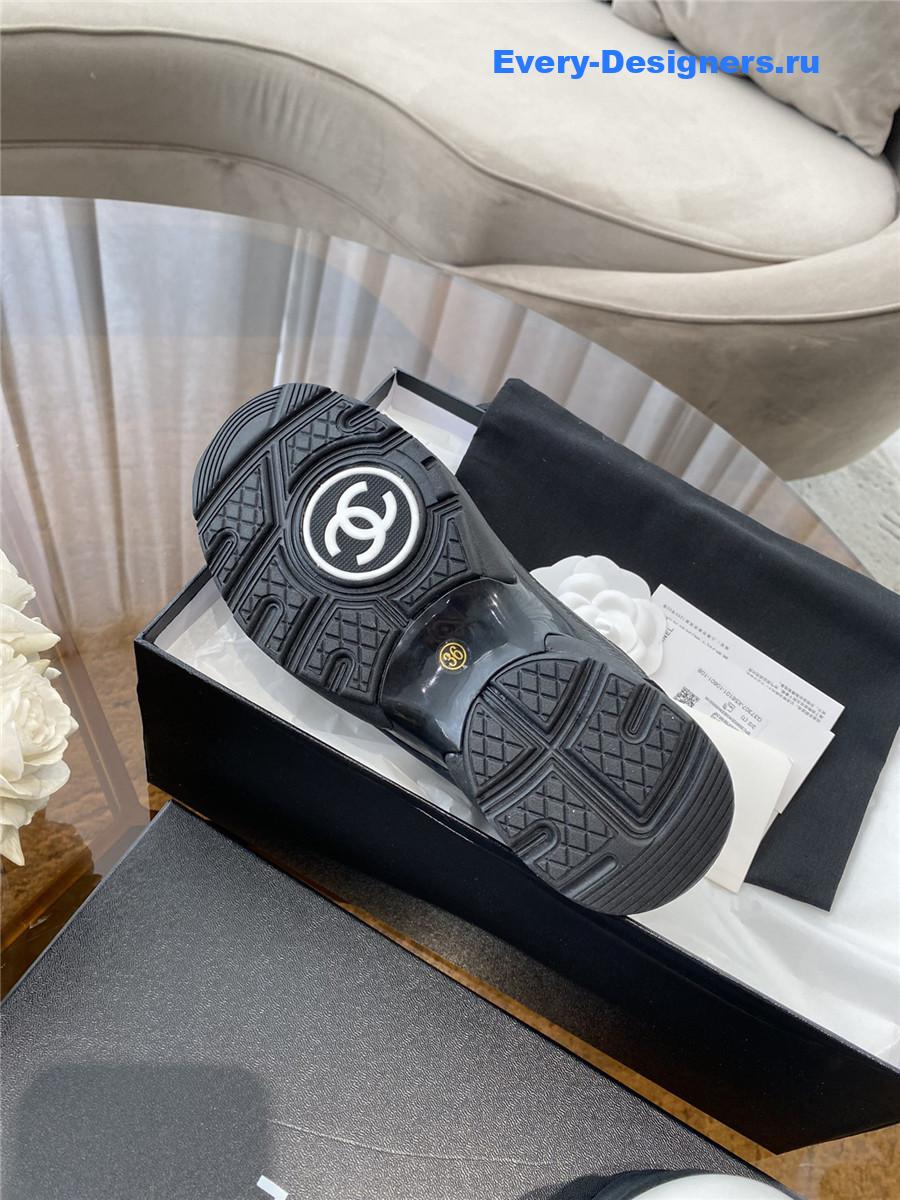 Ch**el cc runners black cyber leather