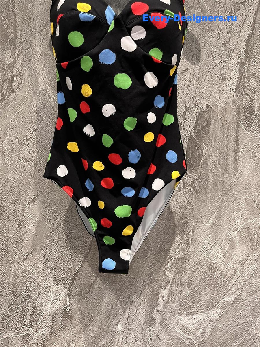 l0vis Vvtt0n x kusama painted dots swimsuit