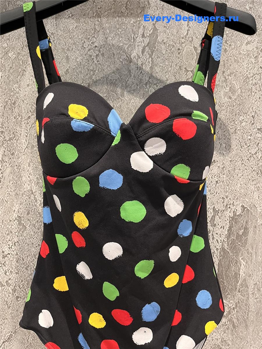 l0vis Vvtt0n x kusama painted dots swimsuit