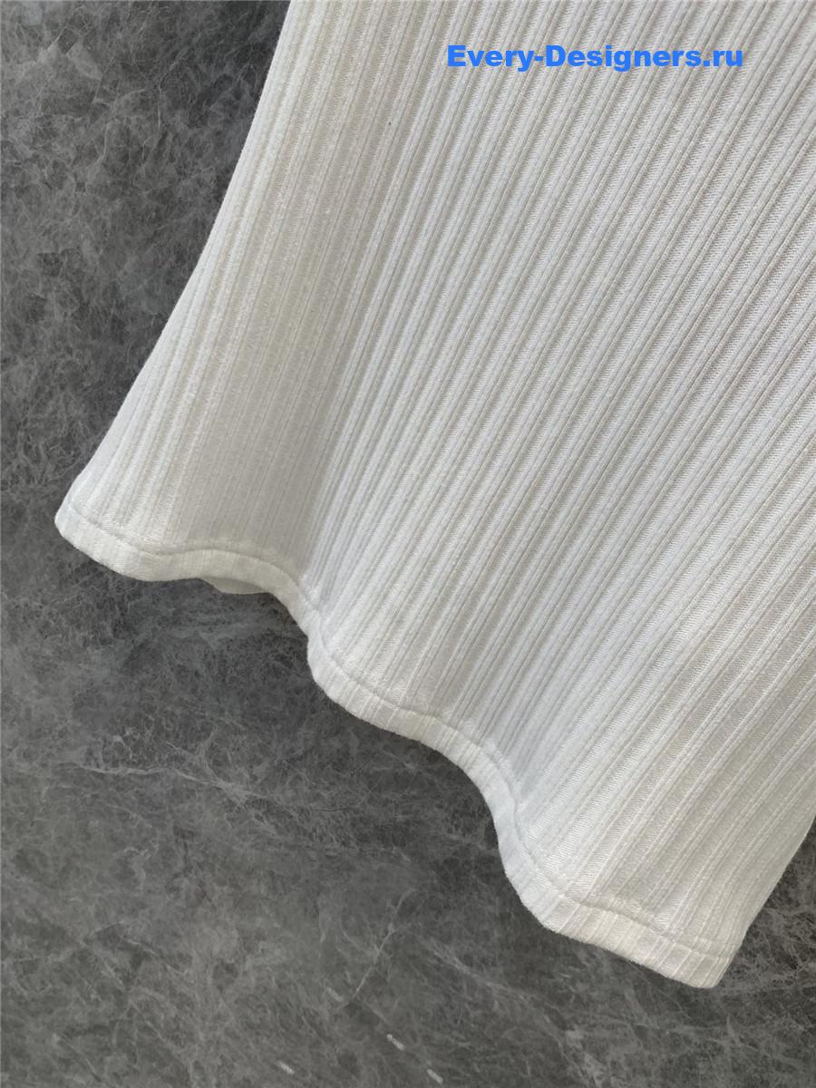 Miu Miu Embroidered Crew Neck Top