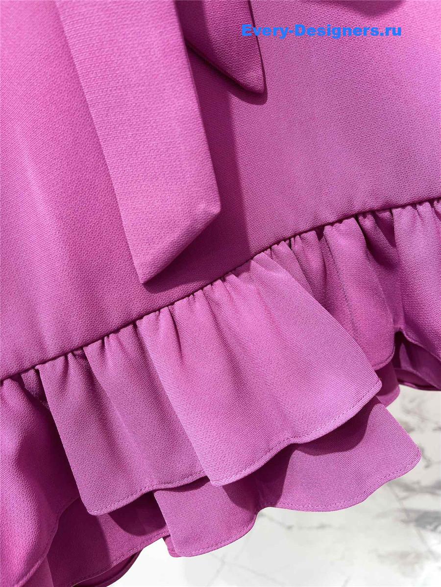Va1e*ntin0 v-neck ruffle dress purple