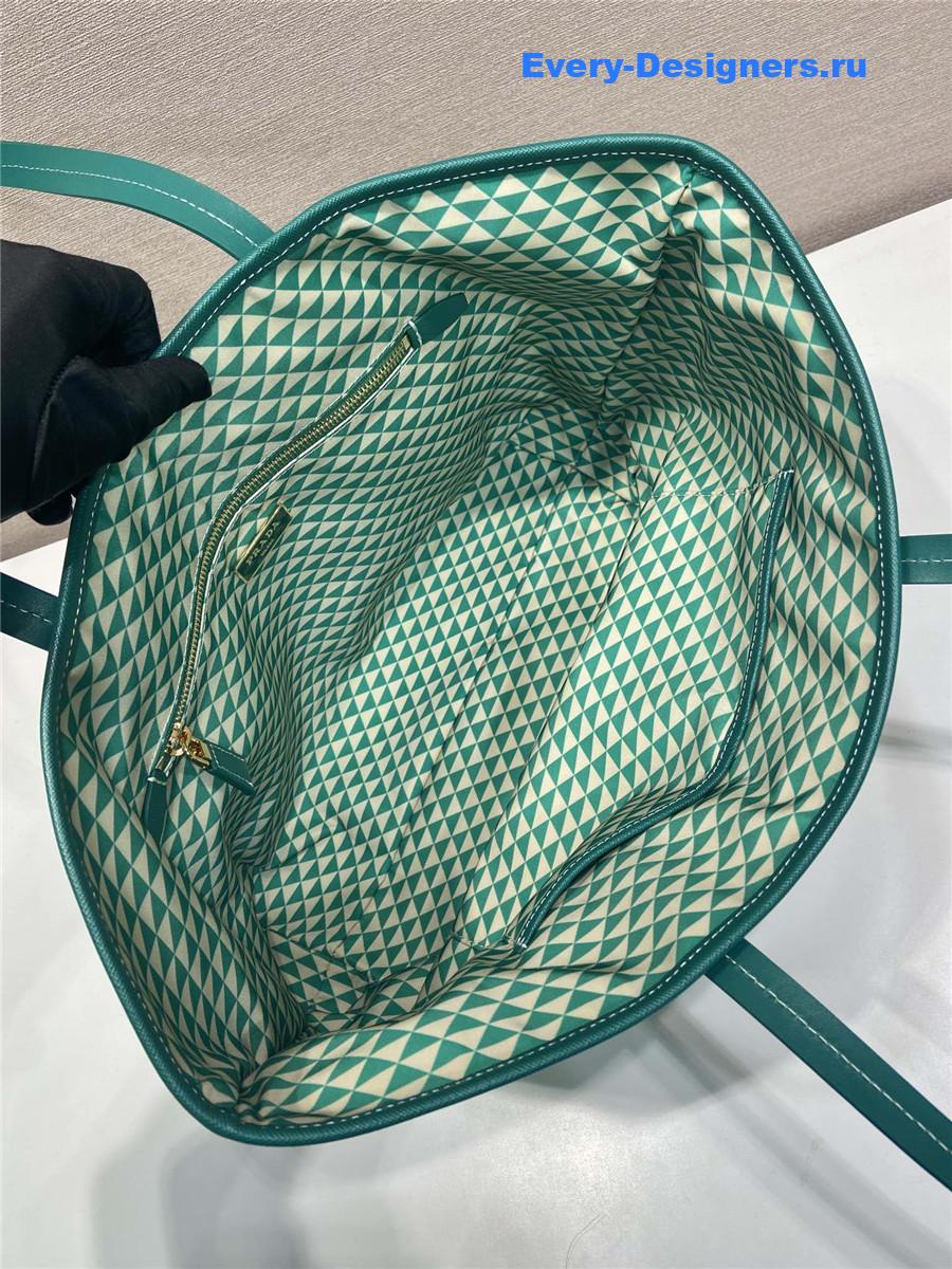 Pra*a tessuto triangulum tote bag green
