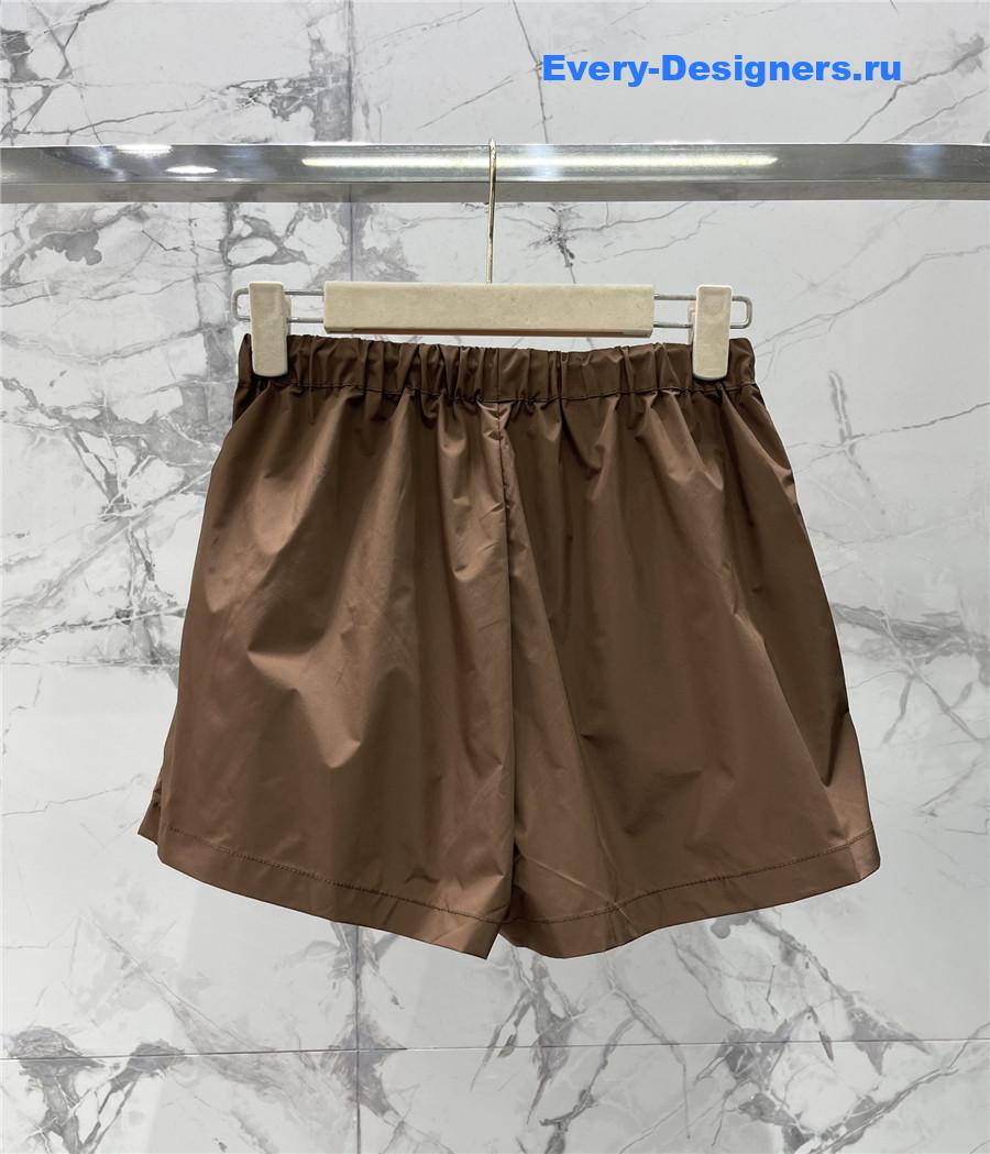 Miu Miu Brown Technical-Fabric Shorts