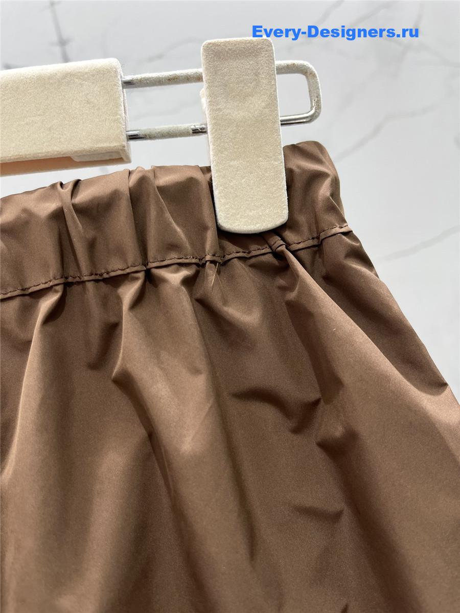 Miu Miu Brown Technical-Fabric Shorts