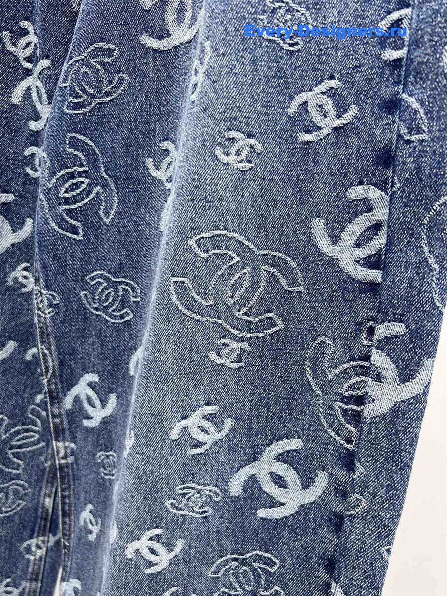 Ch**el high waist wide leg jeans