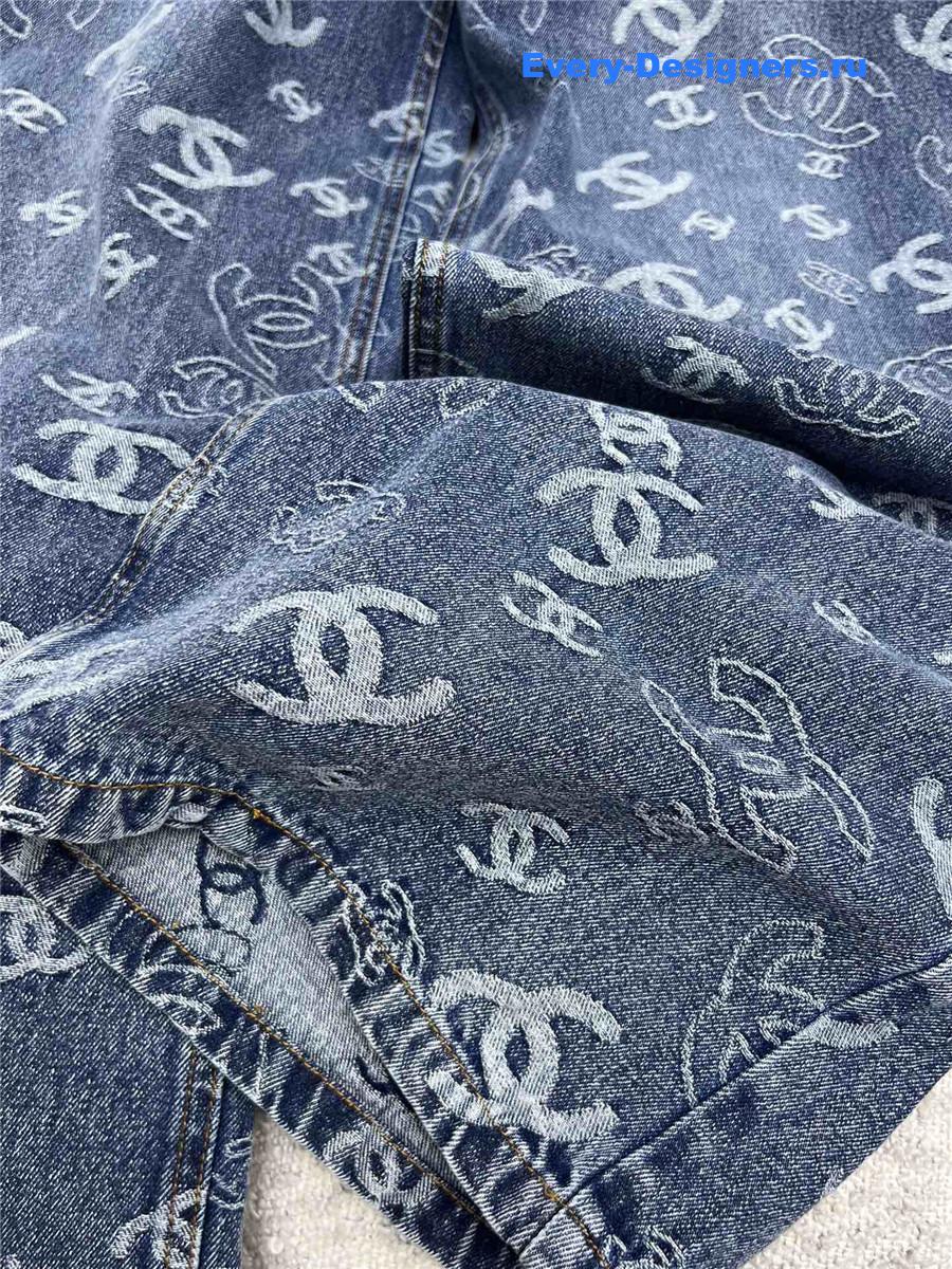 Ch**el high waist wide leg jeans