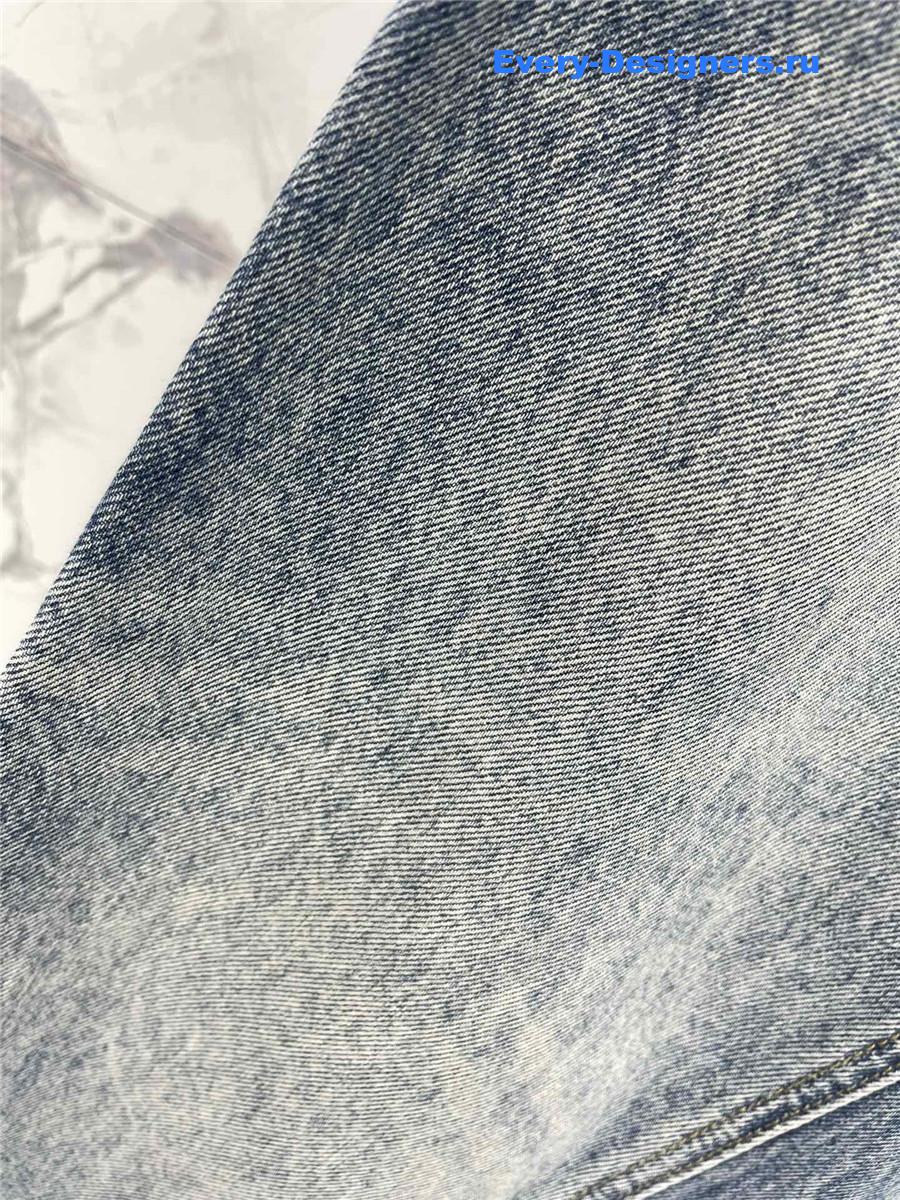 Ba1en*iaga irregular drawstring jeans