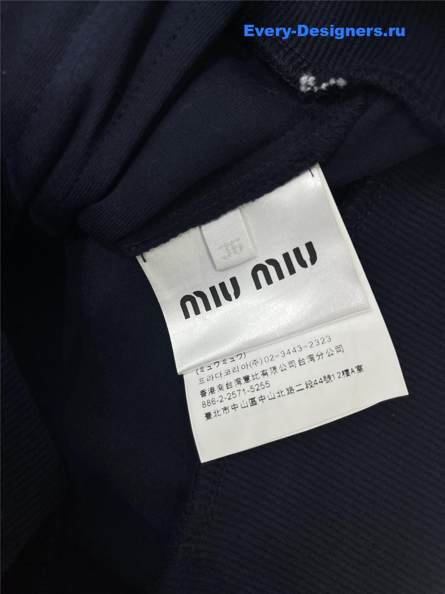Miu Miu Amaranth Blue Zipper Cardigan