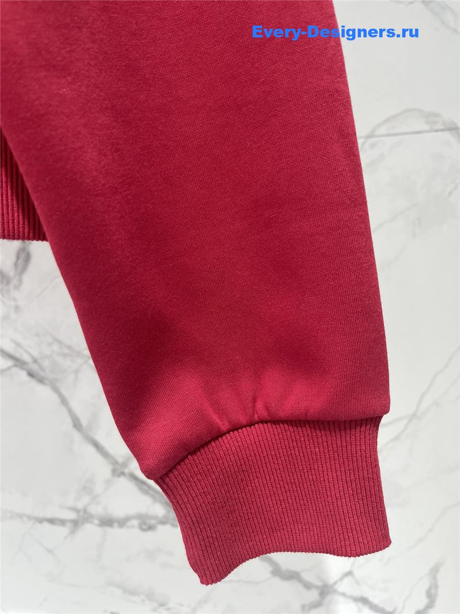 Miu Miu Amaranth Technical Yarn Zipper Cardigan