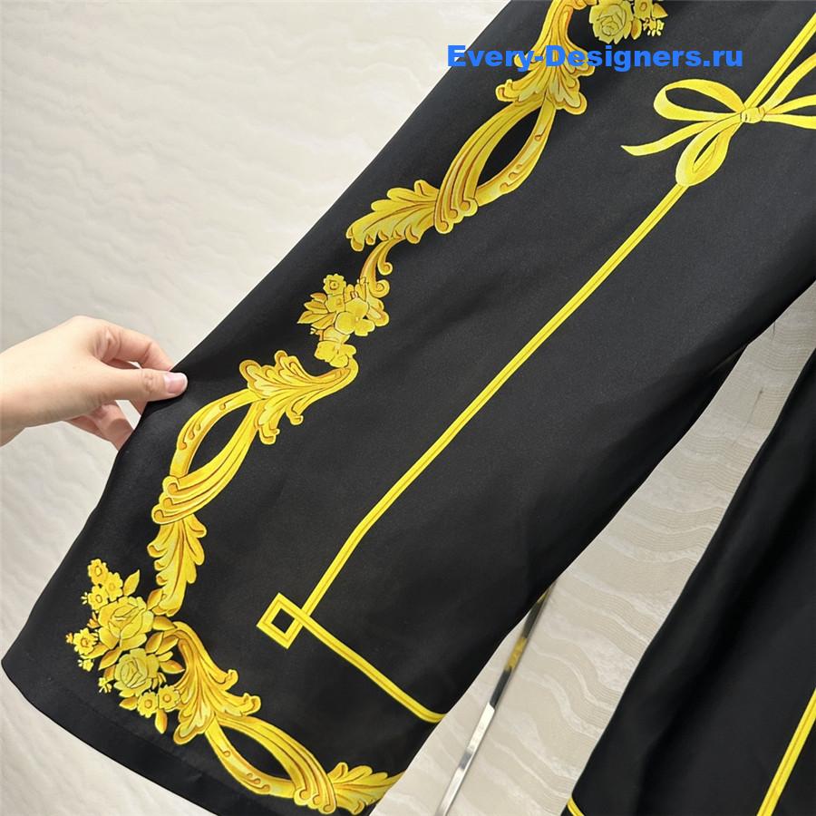 Versace Cameo Print Silk Pants