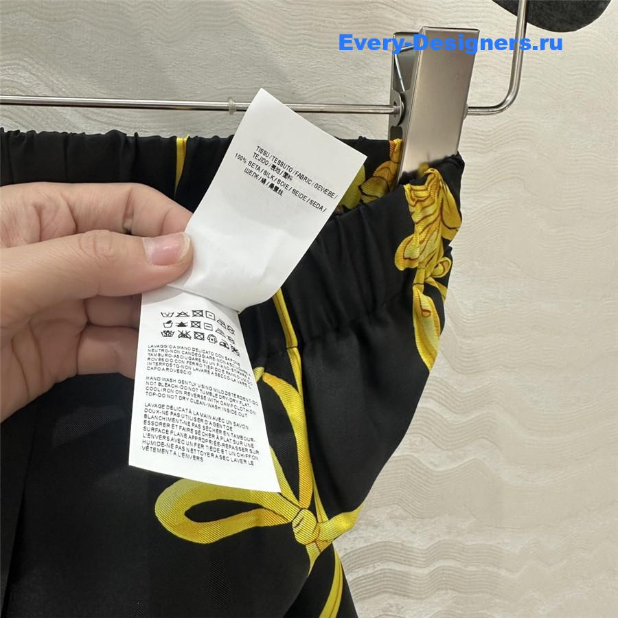 Versace Cameo Print Silk Pants