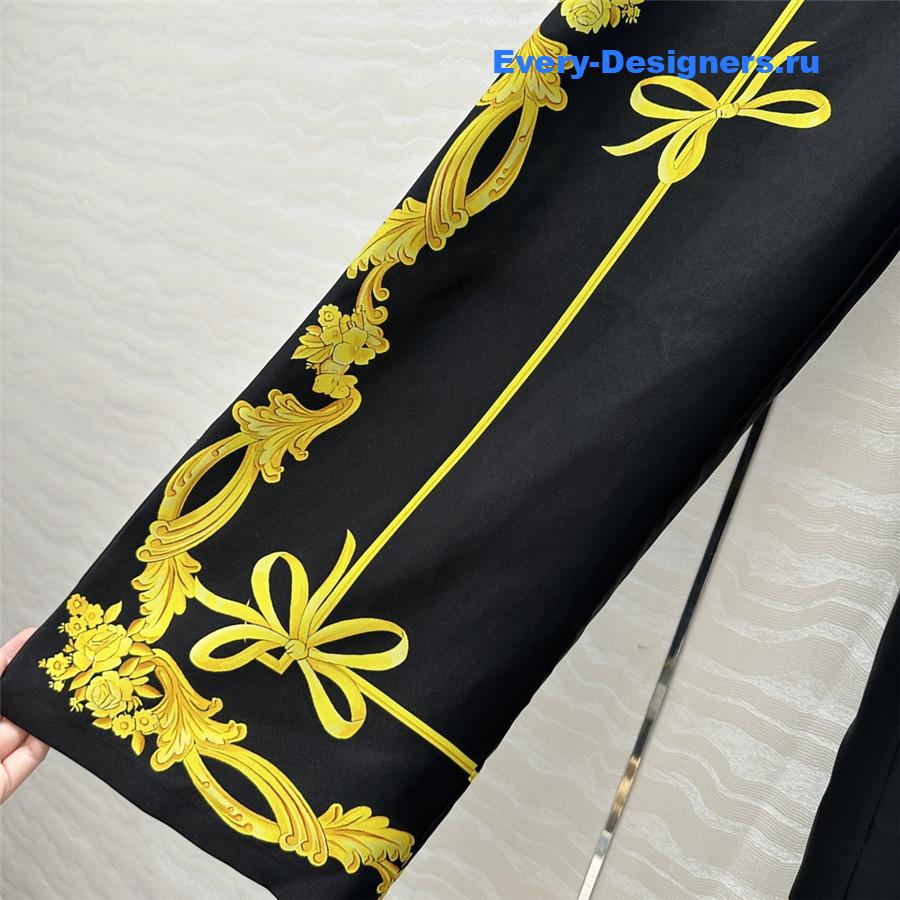 Versace Cameo Print Silk Pants