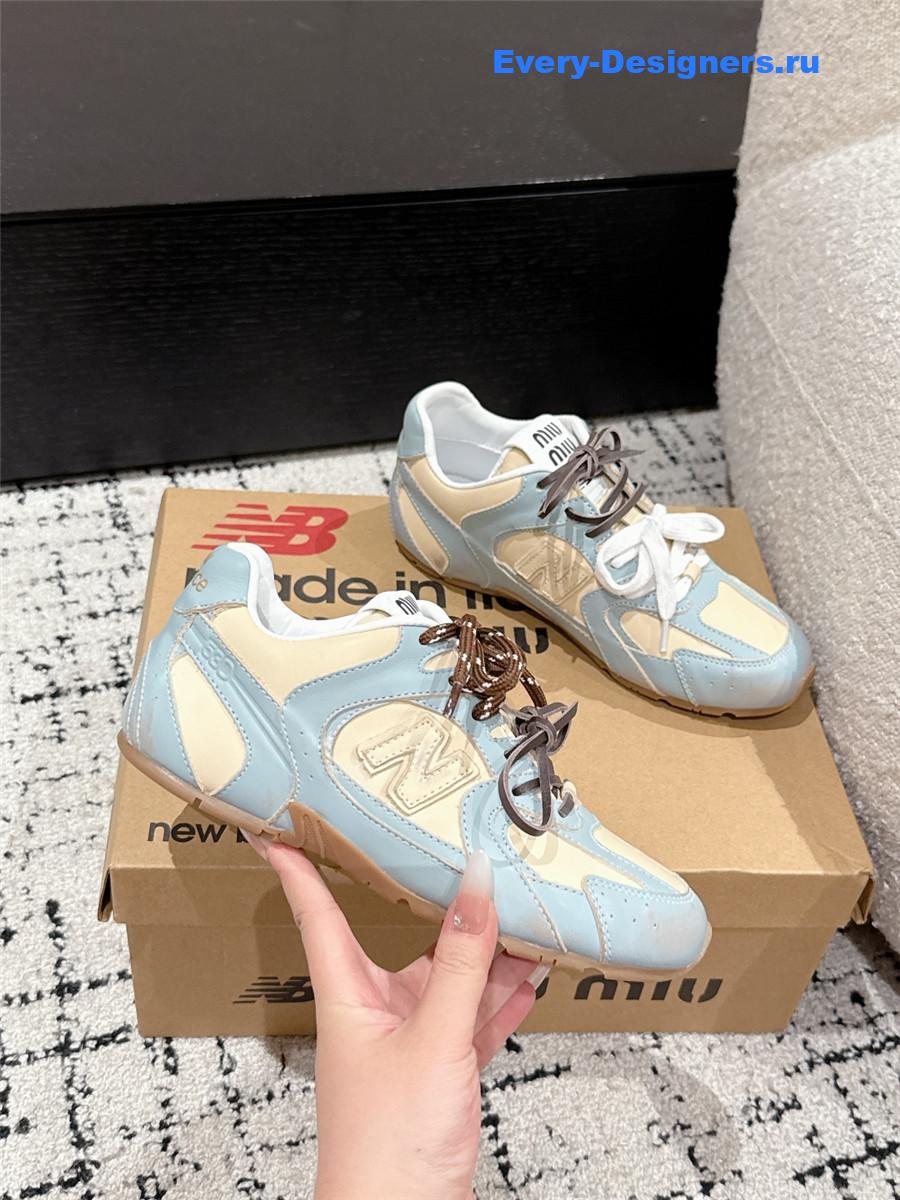 Miu Miu x New Balance 530 SL Leather Sneaker in Blue