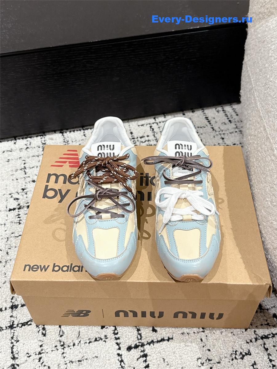 Miu Miu x New Balance 530 SL Leather Sneaker in Blue