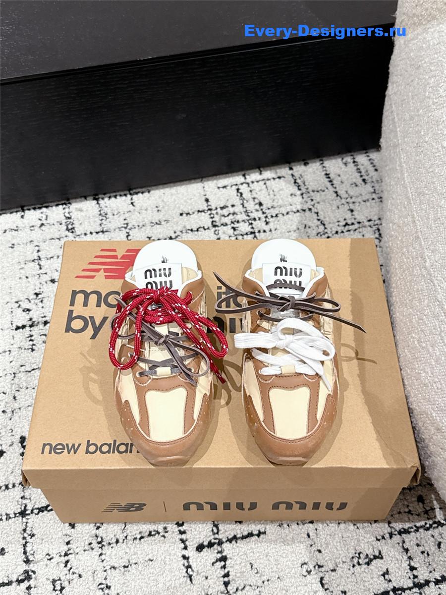 Miu Miu x New Balance Brown Mules