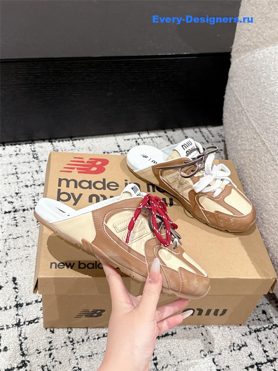 Miu Miu x New Balance Brown Mules