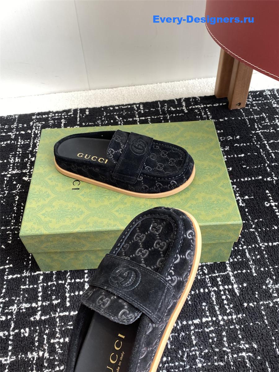 Gvc*1 celia gg suede mules black