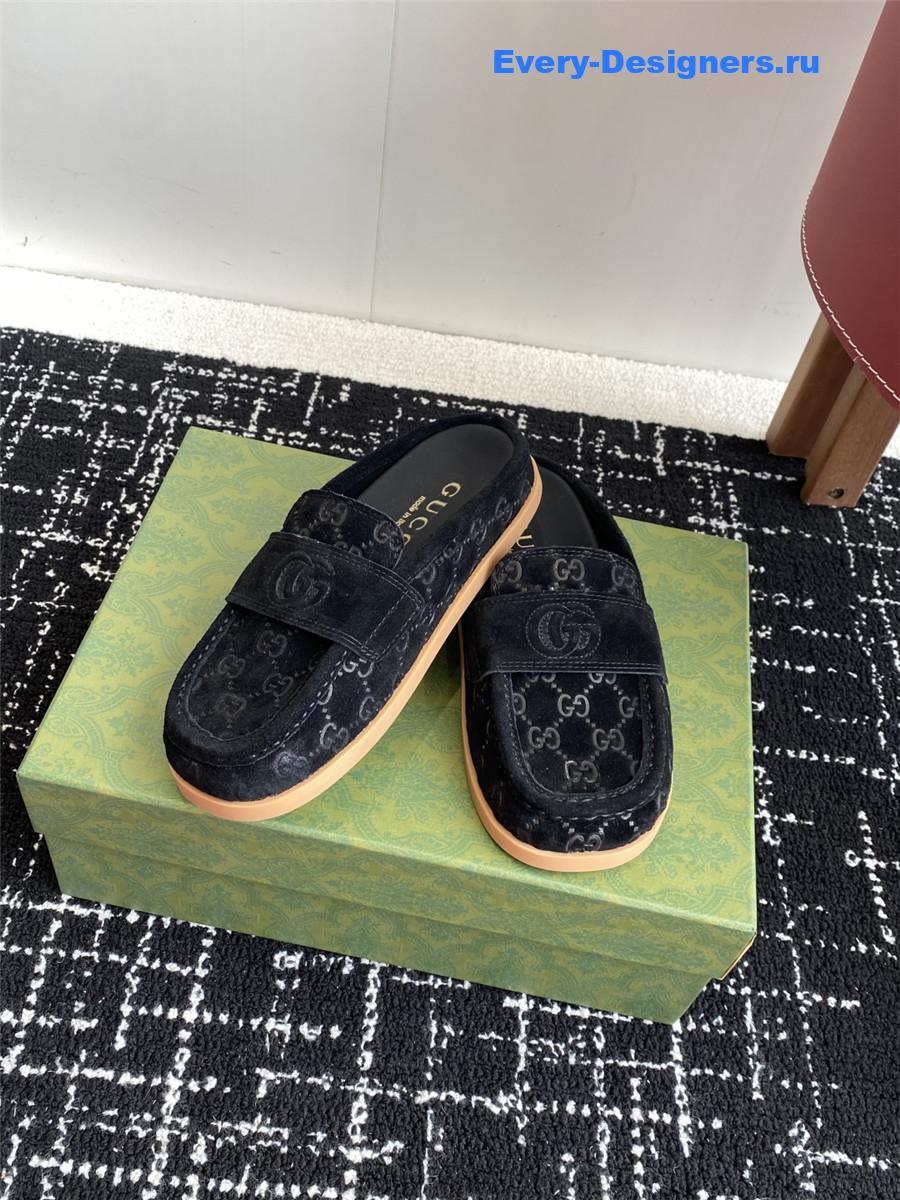 Gvc*1 celia gg suede mules black