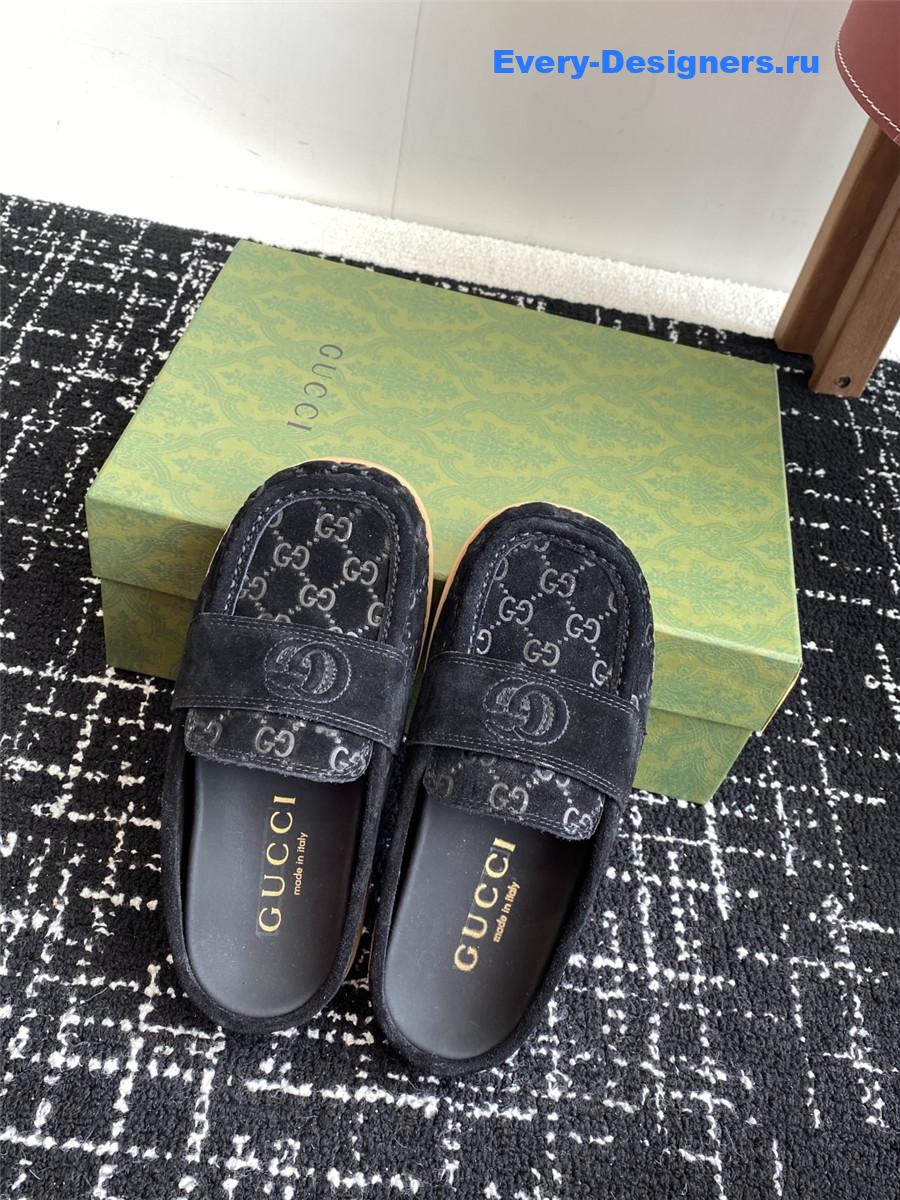 Gvc*1 celia gg suede mules black