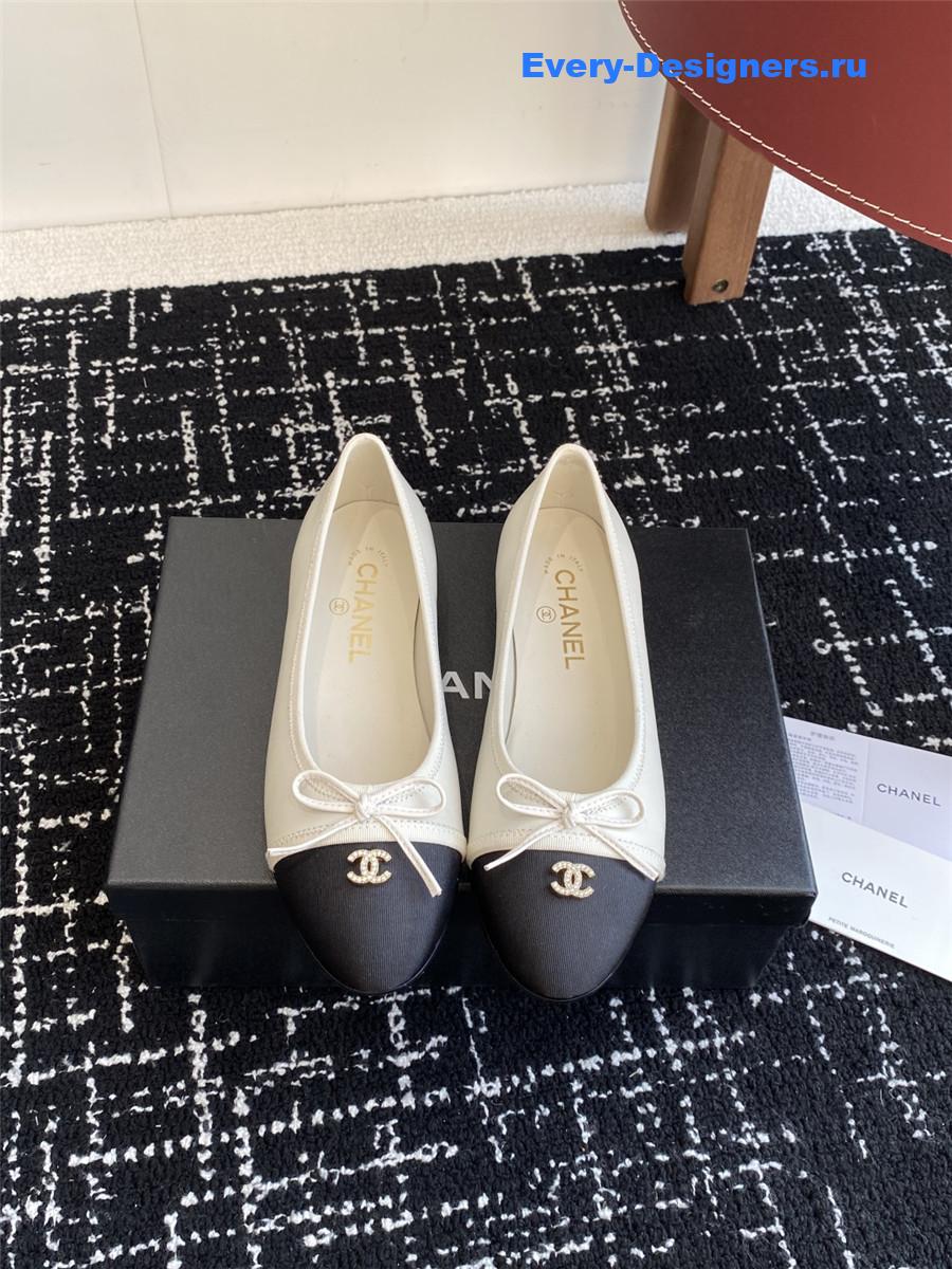 Ch**el cc embroidered ballet flats