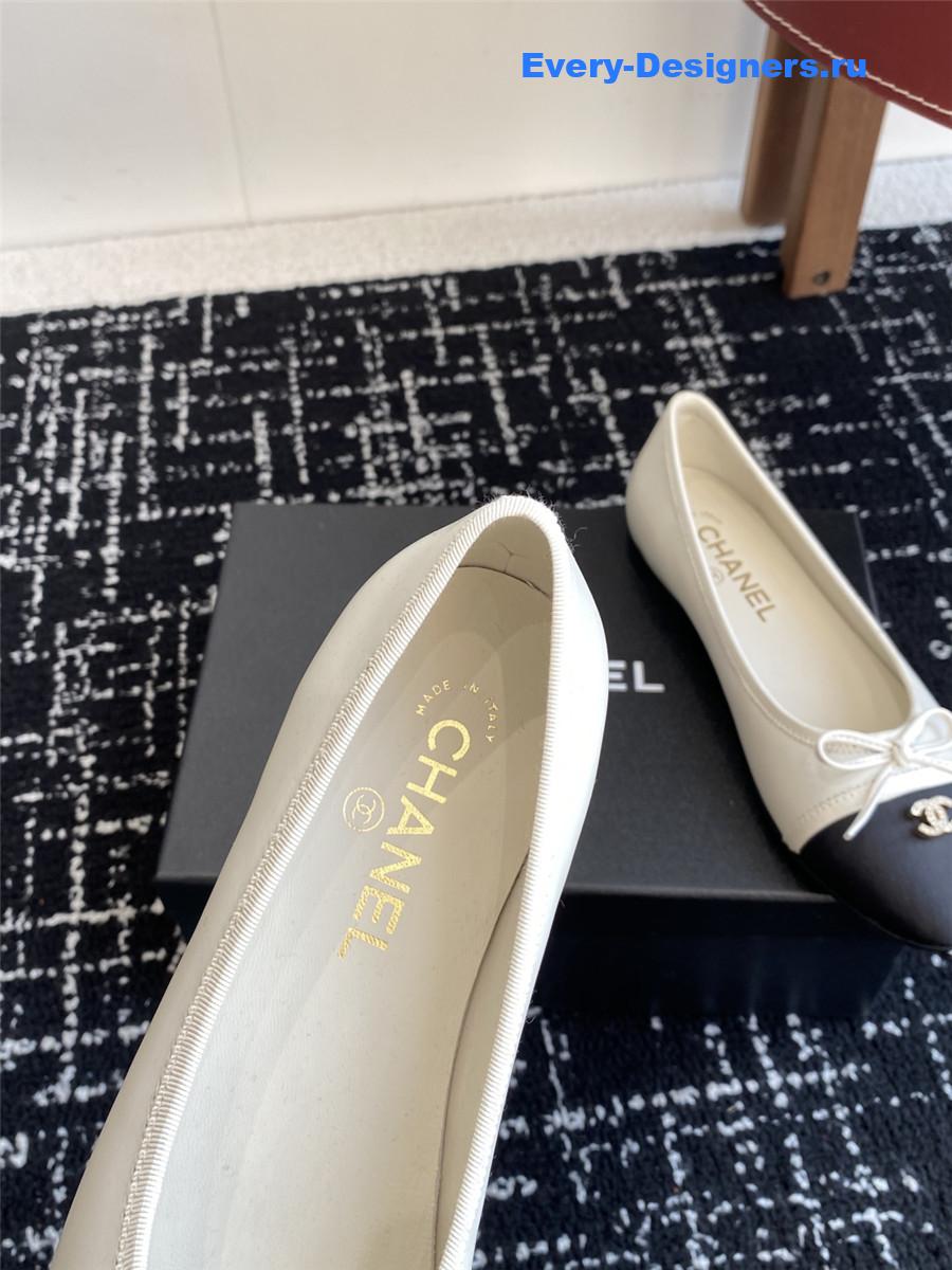 Ch**el cc embroidered ballet flats