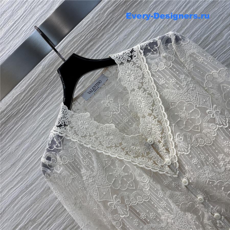 Va1e*ntin0 v-neck lace shirt