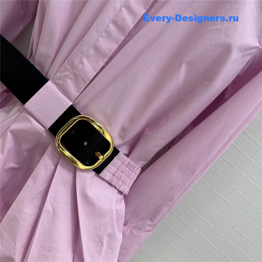 L0ew* pink belted cotton shirt