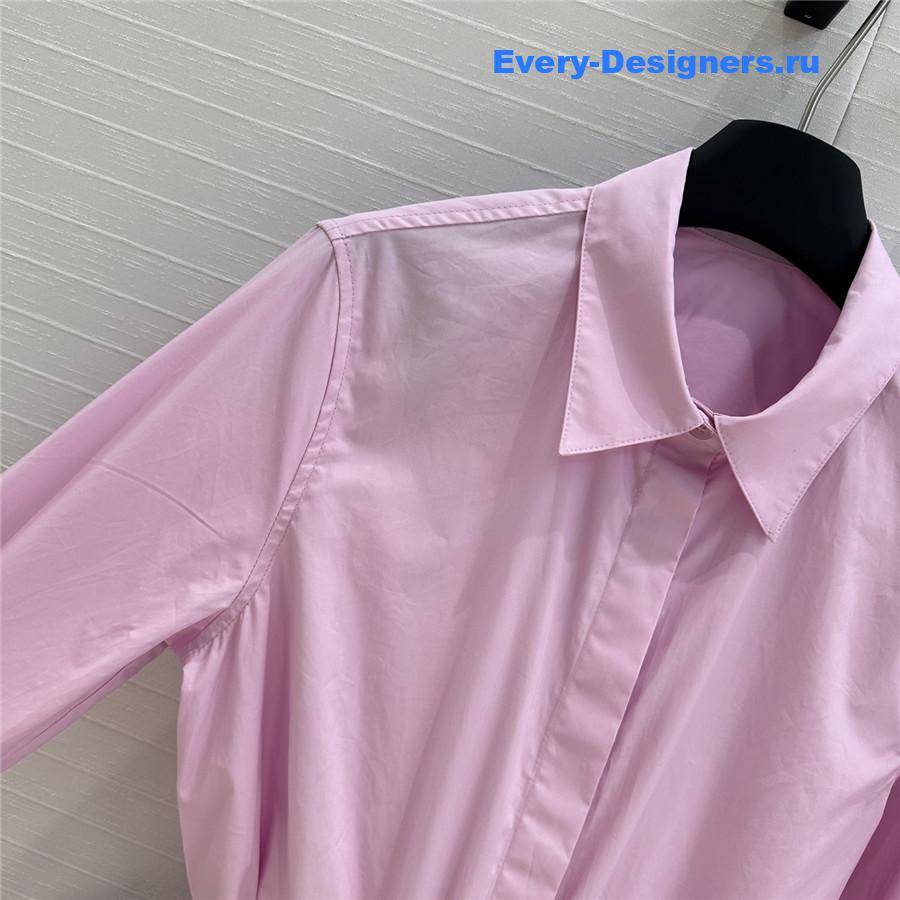 L0ew* pink belted cotton shirt