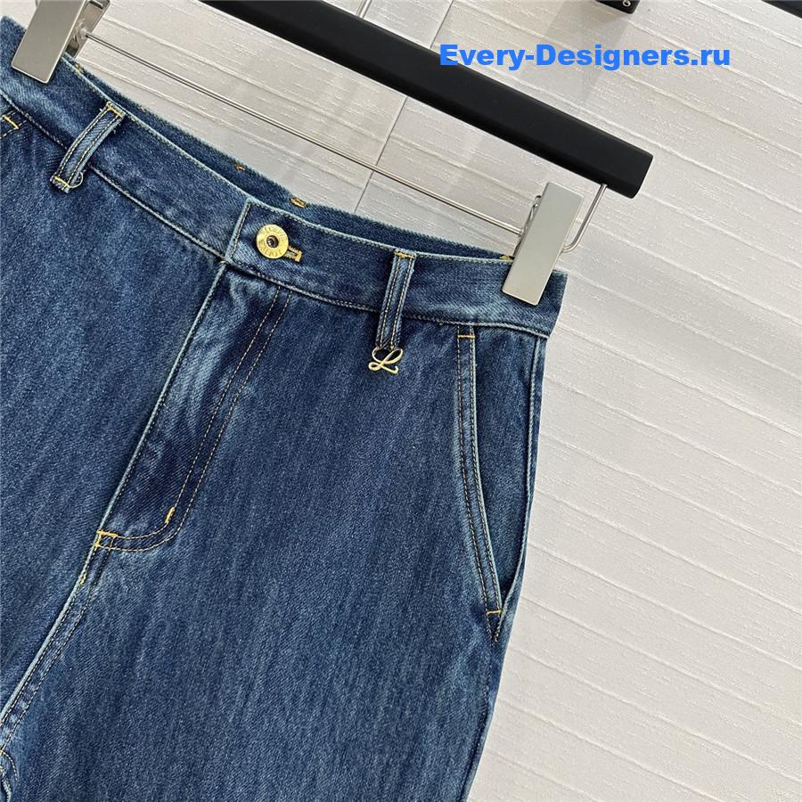 L0ew* washed blue denim jeans