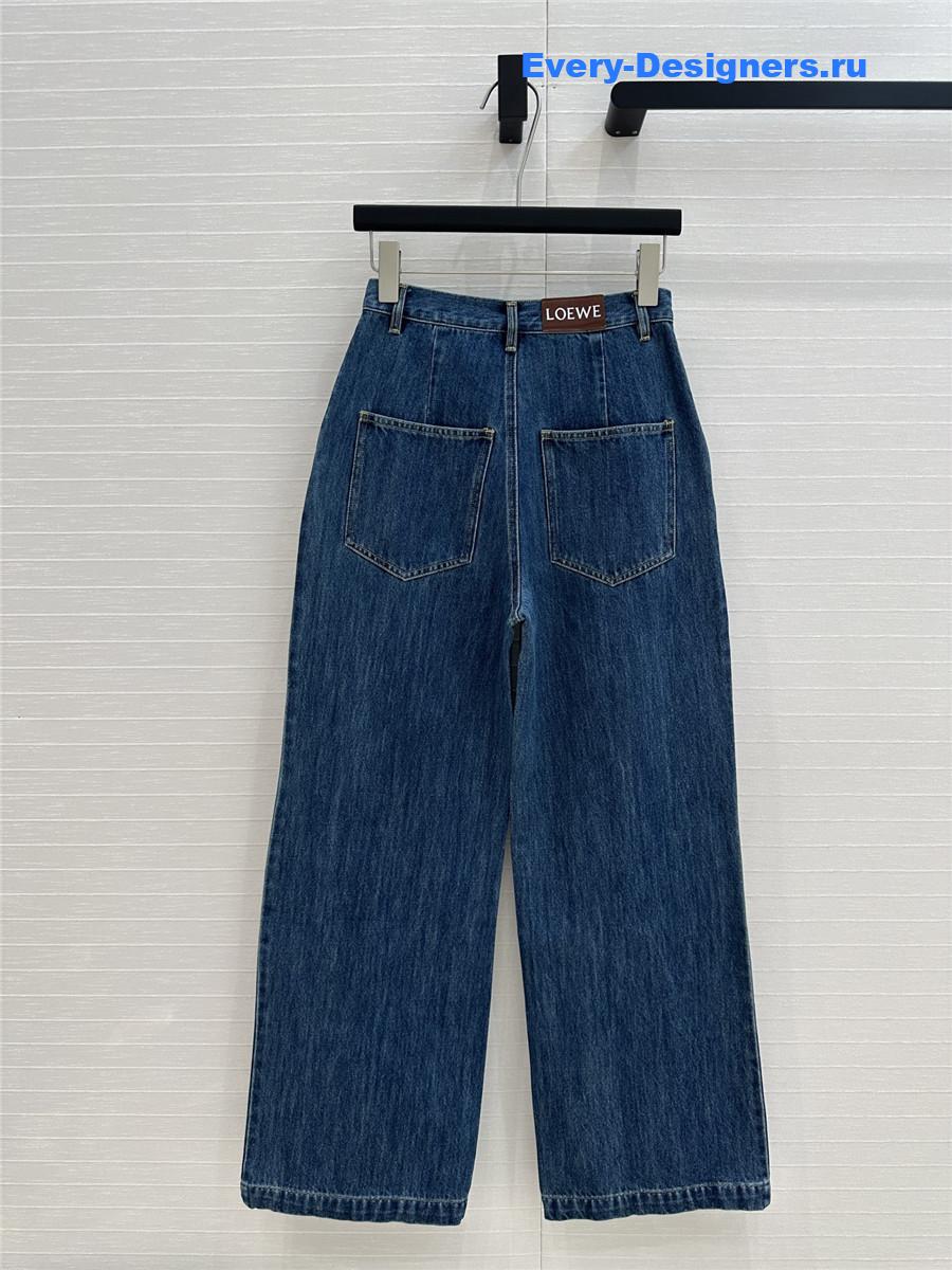 L0ew* washed blue denim jeans