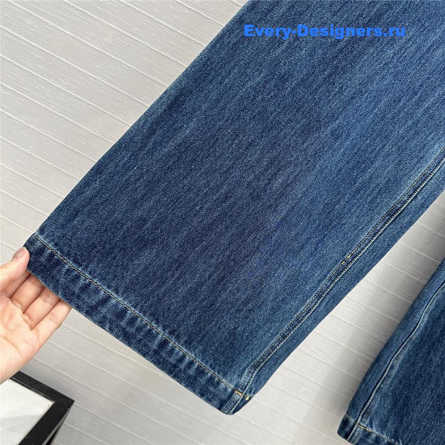 L0ew* washed blue denim jeans