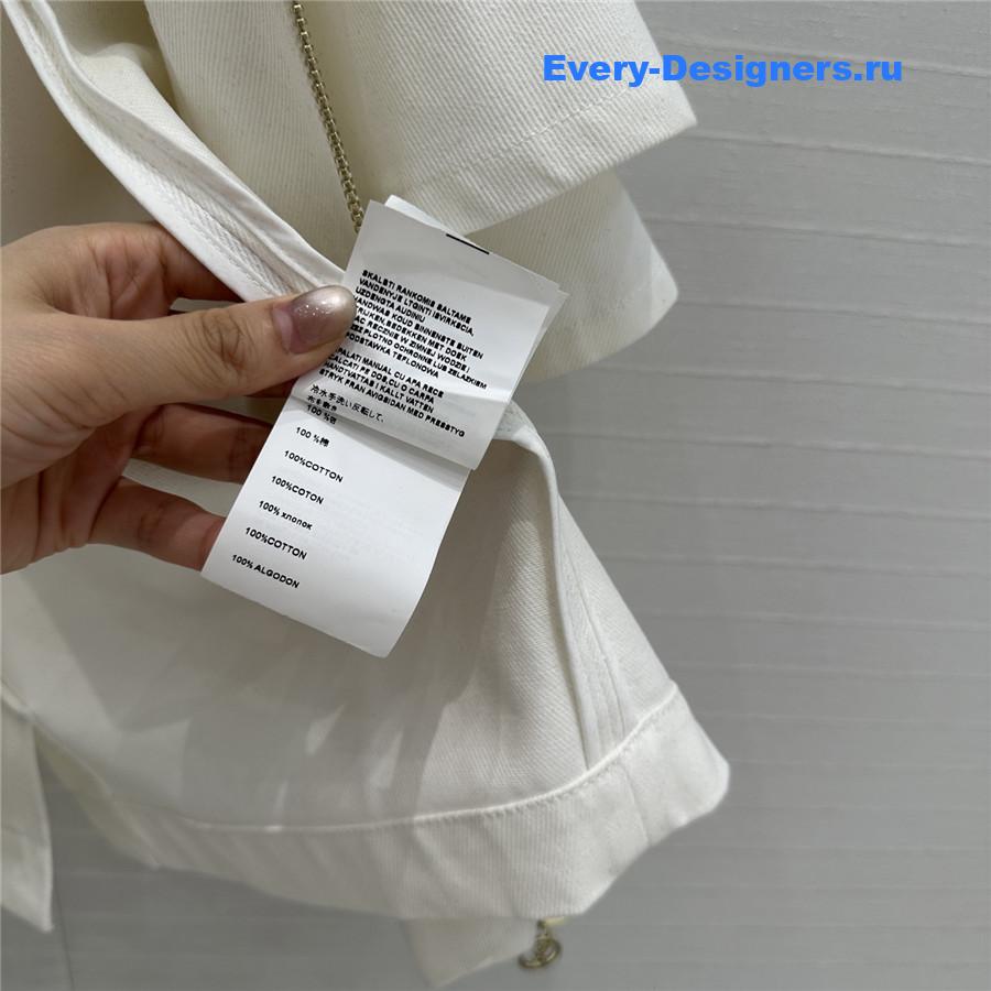 l0vis Vvtt0n lv ruffle denim dress white