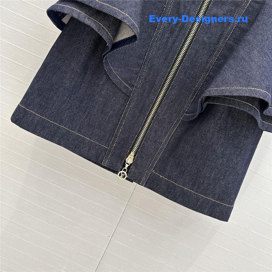 l0vis Vvtt0n lv ruffled denim skirt