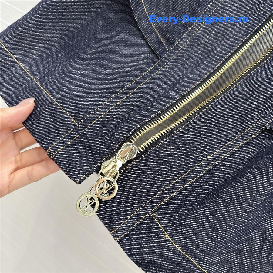 l0vis Vvtt0n lv ruffled denim skirt