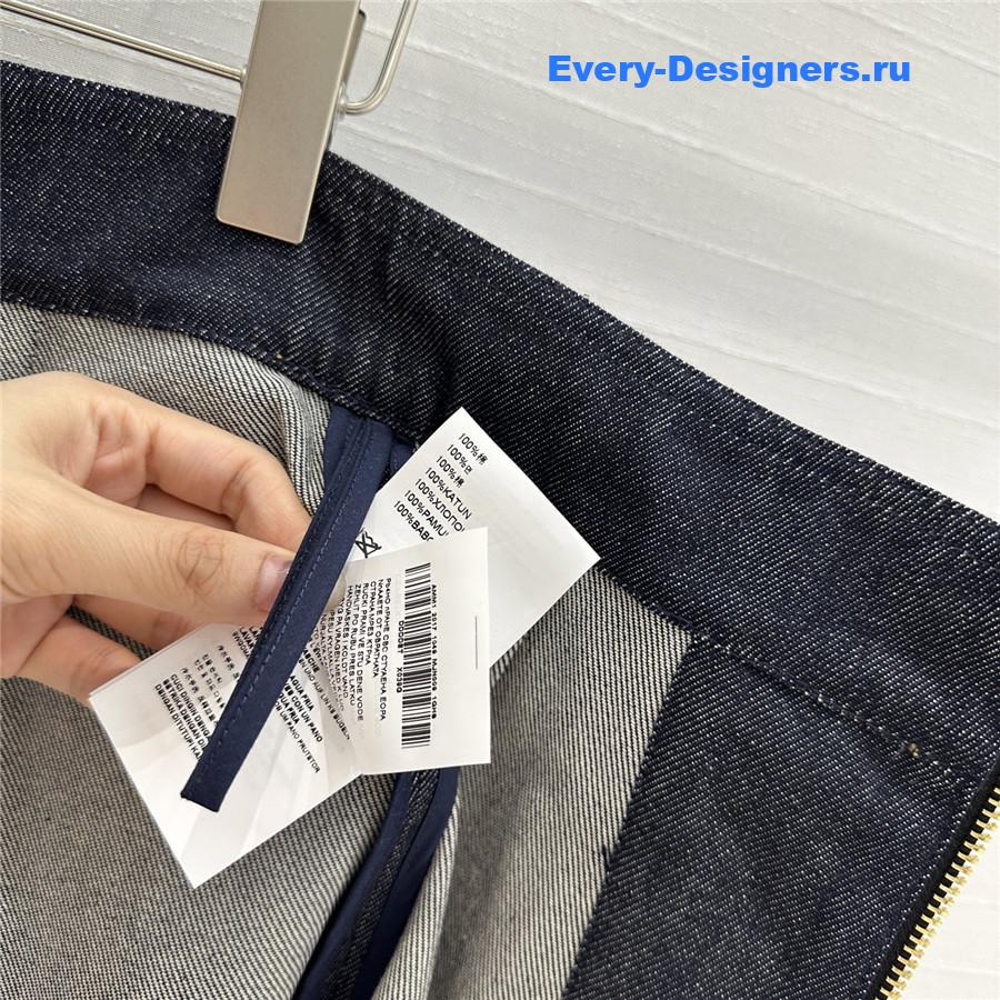 l0vis Vvtt0n lv ruffled denim skirt