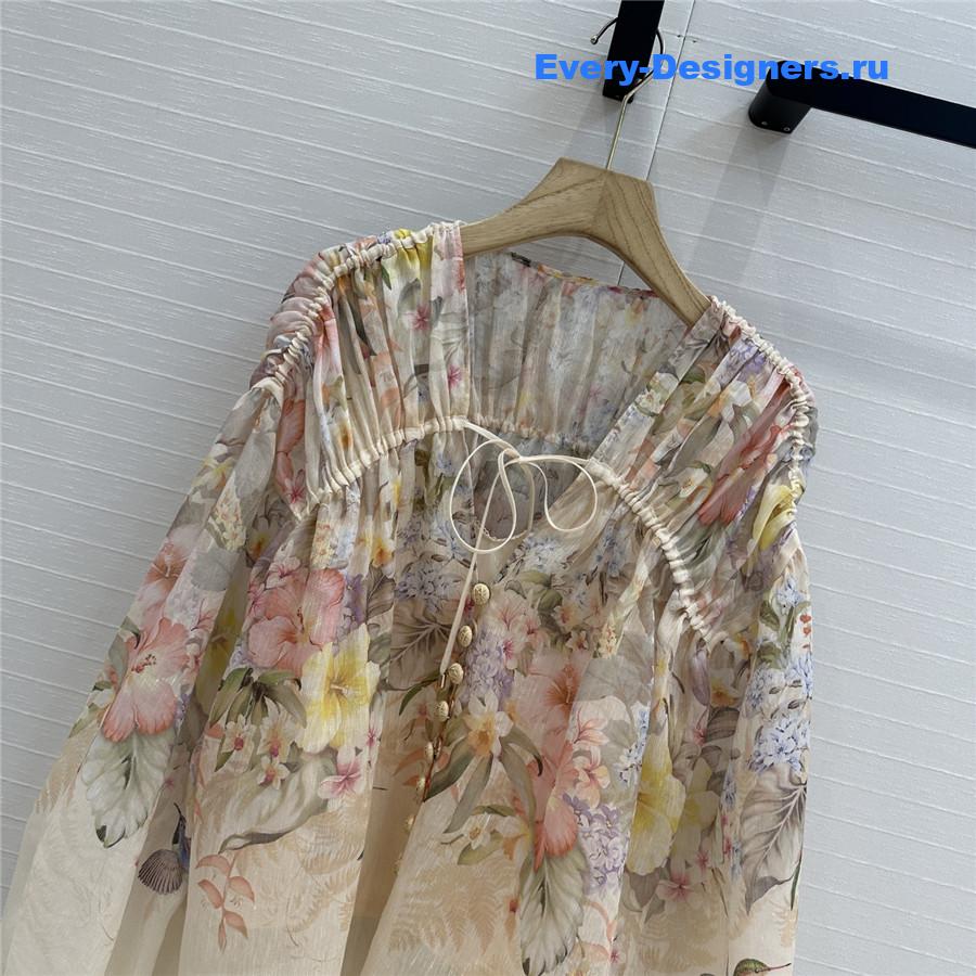 Zimm Floral Drawn Blouse