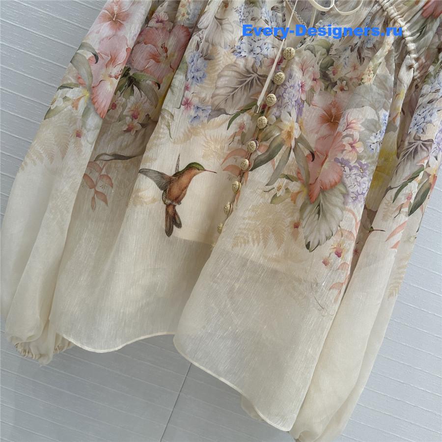 Zimm Floral Drawn Blouse