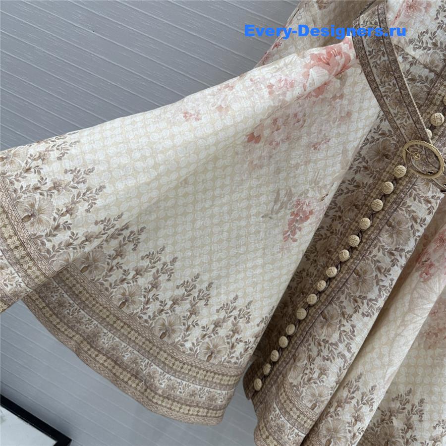 Zimm Coral Floral Mini Dress