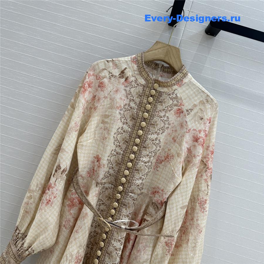 Zimm Coral Floral Mini Dress