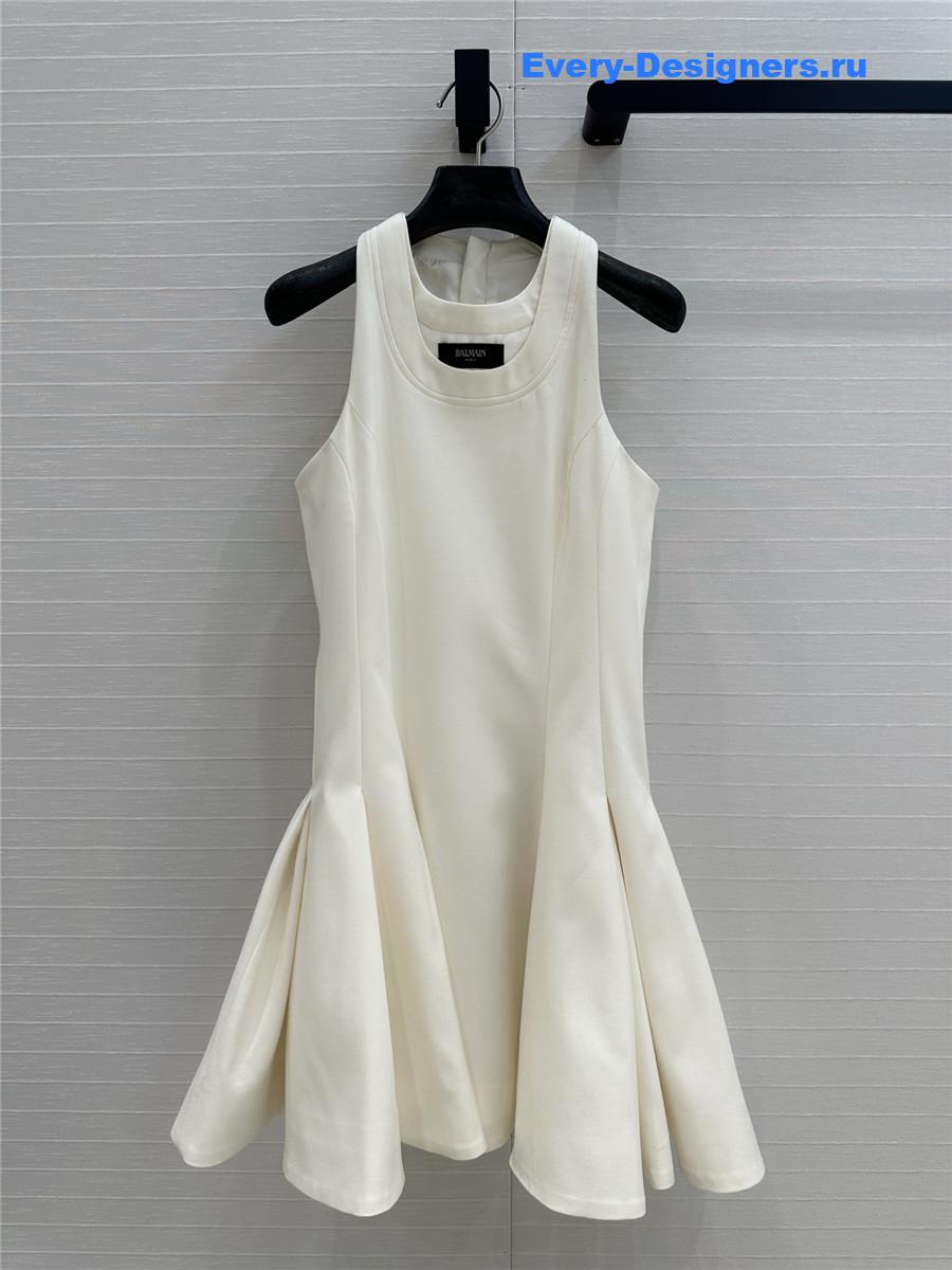 Balmain Pleated A-Line Dress